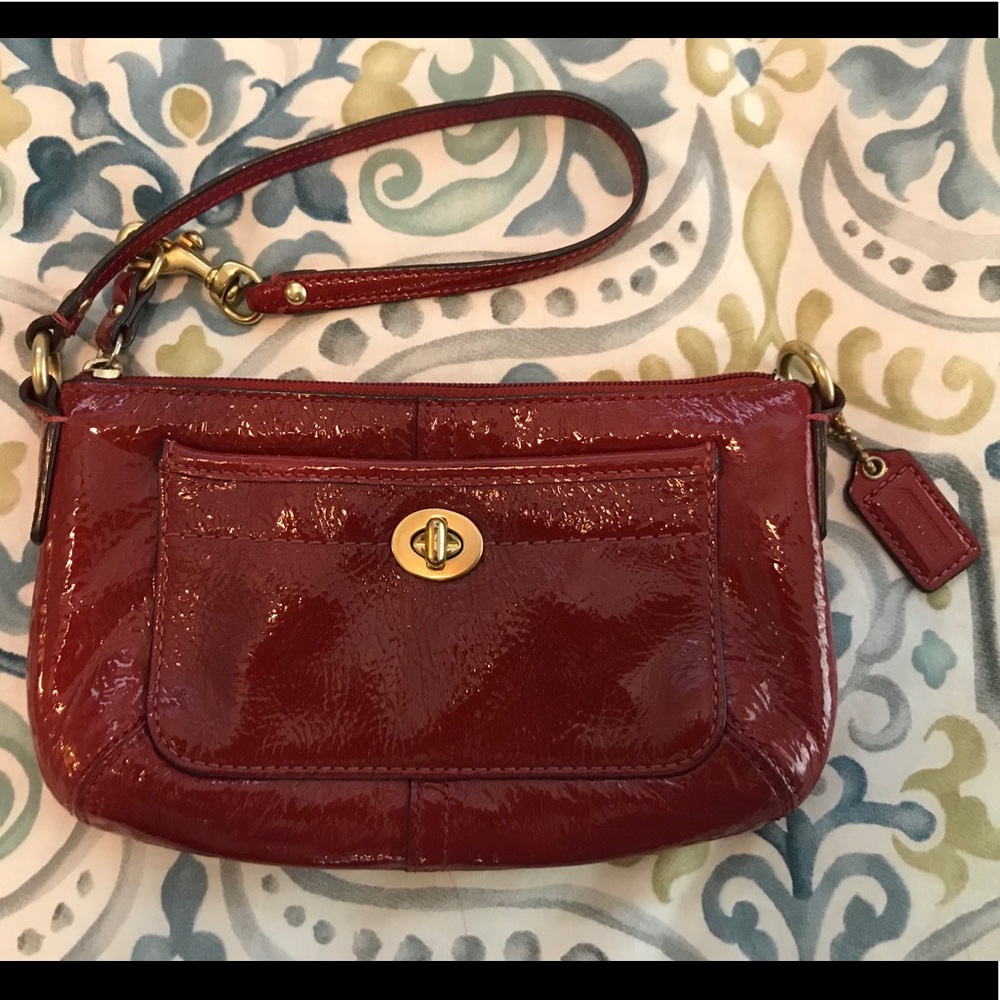Red Coach Wristlet